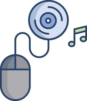 ratón hacer clic lineal color icono diseño vector