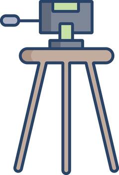 tripod linear color icon design vector