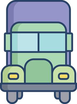 Logistic truck linear color icon vector