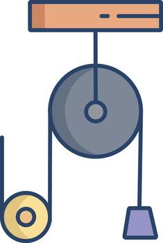 physics cradle linear color icon design vector