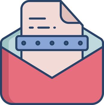 otp mail security code linear color icon design vector