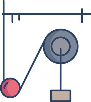 physics machine linear color icon vector