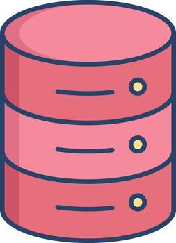 database linear color icon design vector