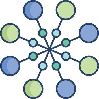 machine Learning linear color icon design vector