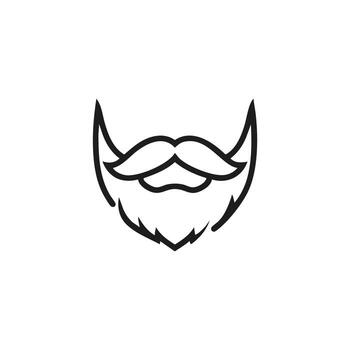 minimalista línea dibujo de un barbado hombre con un Bigote y puntiagudo orejas vector