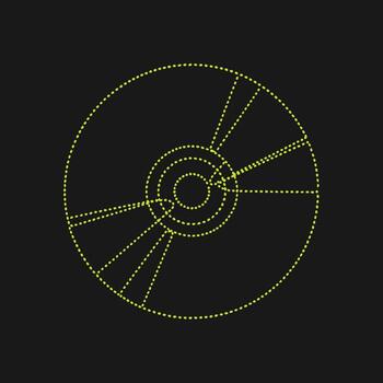 futurista digital Radar monitor con concéntrico círculos y radial líneas en un oscuro vector