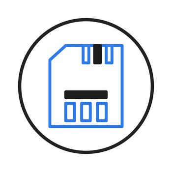 A captivating representation of memory storage through a clean and simple modern iconographic vector