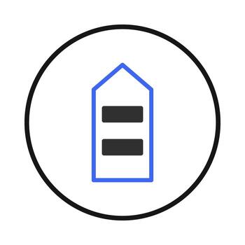 A minimalist design of upward pointing arrow inside a circle conveys direction forward motion a vector