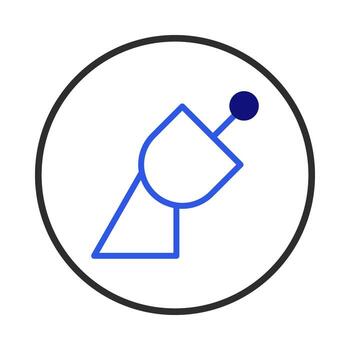 Abstract Satellite Communication Icon Design Showcasing Technological Innovation and Connection in vector