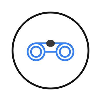 Abstract visual representation showcasing interconnected blue circles within a defined circular vector