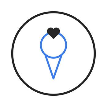 Charming location pinpoint design showcasing affection a whimsical destination icon with a heart vector
