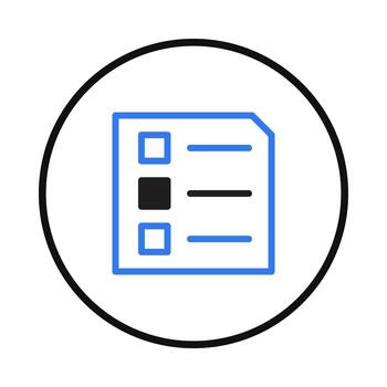 Checklist illustration representing survey form for feedback or to-do list icon in modern style vector