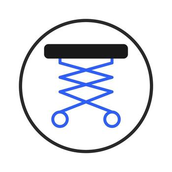 elevado plataforma icono diseño exhibiendo Ingenieria innovación y precisión con construcción vector