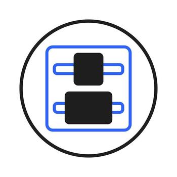 geométrico resumen símbolo exhibiendo visual elemento posicionamiento dentro circular marco de referencia vector