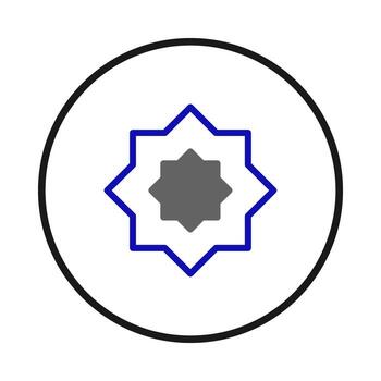 Geometric abstraction eight pointed star design in contemporary style with minimalist shapes a vector