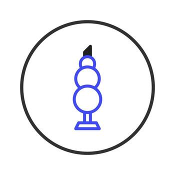 geométrico abstracción de estilizado objeto compuesto de apilado esferas descansando en estar diseño vector