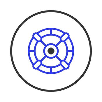 gráfico representación de circular elemento con interno simétrico divisiones y exterior vector