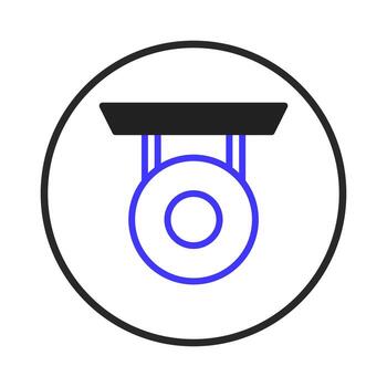 Graphical representation of recognition symbol with modern design and circular shape to convey vector