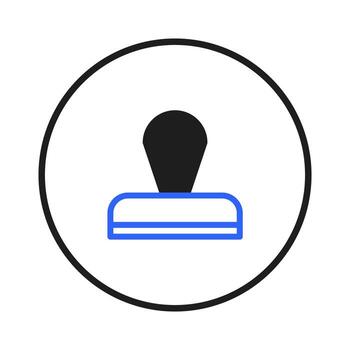 Stamp of approval icon in minimalistic design representing confirmation acceptance validation and vector