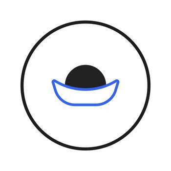 estilizado resumen formar en un circulo simbolizando envase participación objeto creando visual minimalista vector