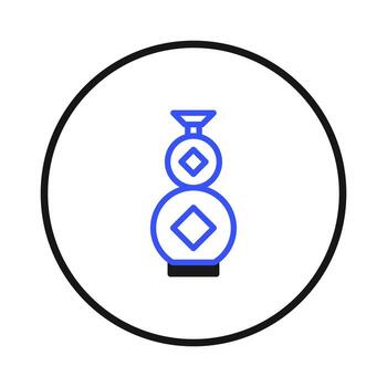 Stylized abstract container illustration emblem graphic resource geometric design elegant visual vector