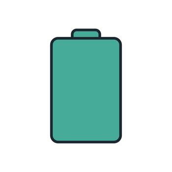 Modern battery icon illustration shows power status concept in a clear, minimal style for digital and user interface use vector