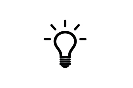 leggero lampadina icona con raggiante linee, simboleggiante creatività, innovazione, e luminosa idee, comunemente Usato per concetti relazionato per ispirazione, soluzioni, e di brainstorming png