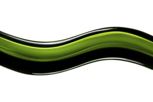 verde, negro, y blanco resumen ola diseño con liso, lustroso textura, moderno estilo, y dinámica fluido movimiento, adecuado para antecedentes o digital Arte png