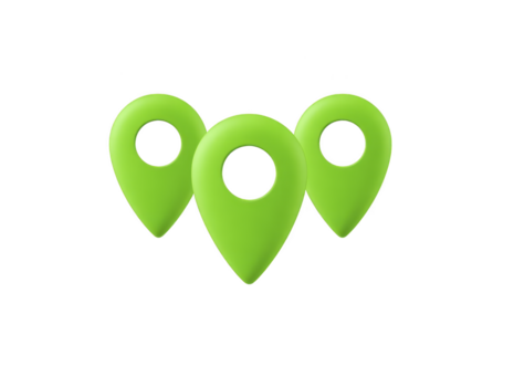 verde localização PIN mapa marcador navegação símbolo 3d ícone isolado moderno simples viagem direção digital alegre tecnologia ponteiro GPS posição destino rota orientação brilhante mínimo gráfico png