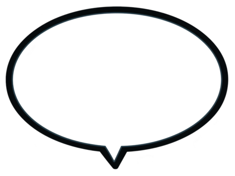 Speech bubble blank outline transparent background communication cartoon comic dialogue message empty graphic illustration shape design template talk conversation text creative icon symbol png