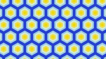 Flowing Mesmerizing Endless Bright Pattern of Hexagons VJ Loop video