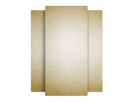 tre sovrapposizione vuoto beige carta lenzuola con strutturato superficie, disposte verticalmente e isolato su trasparenza sfondo, adatto per Vintage ▾ disegno, invito, o Stazionario modello png