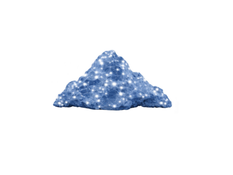 Blue crystal with glowing network lines, digital connection, abstract technology, futuristic design, polygonal pattern, isolated on transparency background, innovation concept png