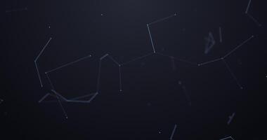un resumen moderno futurista antecedentes presentando un digital plexo de líneas, puntos, y triangulos, digital tecnologías, grande datos, y alta velocidad conexión visualización video