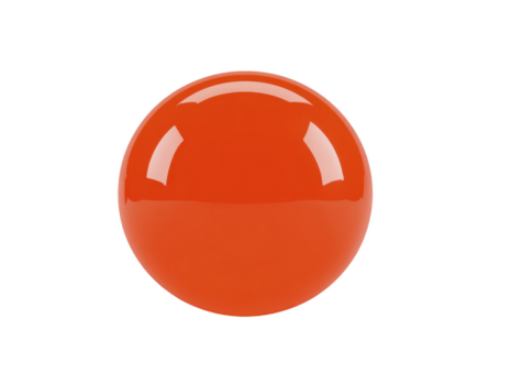 arancia sfera lucido palla 3d interpretazione isolato oggetto brillante superficie il giro forma minimo design vivace colore moderno stile pulito sfondo png
