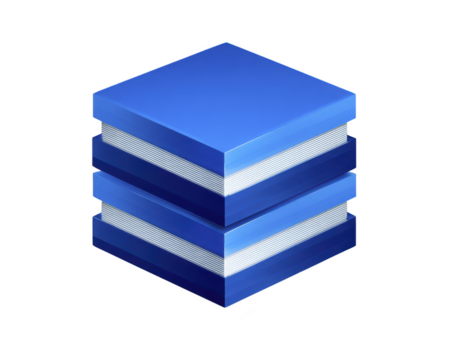 blå fyrkant stack geometrisk form skiktad modern abstrakt isolerat 3d digital minimal rena design kreativ teknologi trogen skinande glansig symmetri strukturera blockera kub begrepp ikon symbol png