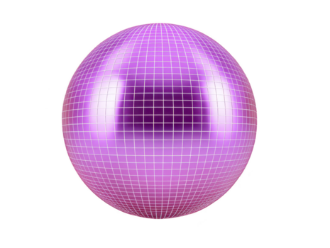 vibrante púrpura esfera con lustroso superficie y blanco cuadrícula líneas, reflejando ligero y creando futurista, digital, y moderno estético, adecuado para tecnología o resumen diseño conceptos png