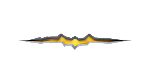 Torn paper with jagged edge and glowing yellow light effect, isolated on transparent background, creates dramatic and dynamic visual for design or creative projects png