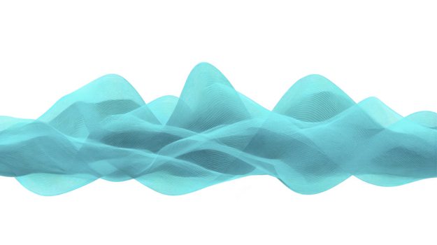 Abstract blue wave pattern, smooth flowing lines, modern digital art, transparent layered effect, tranquil and futuristic, suitable for backgrounds or technology themes png