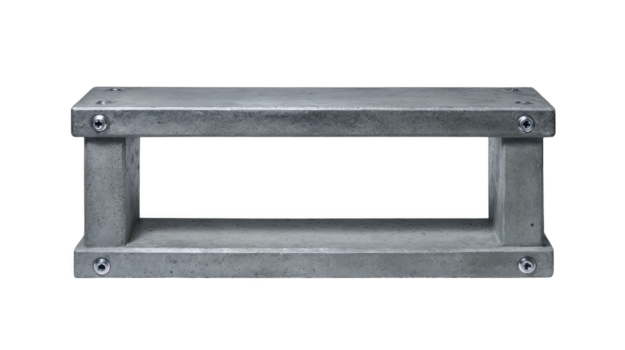 rettangolare calcestruzzo bloccare industriale grigio isolato costruzione Materiale moderno robusto ruvido struttura hardware utilitaristico minimalista design su trasparenza sfondo png