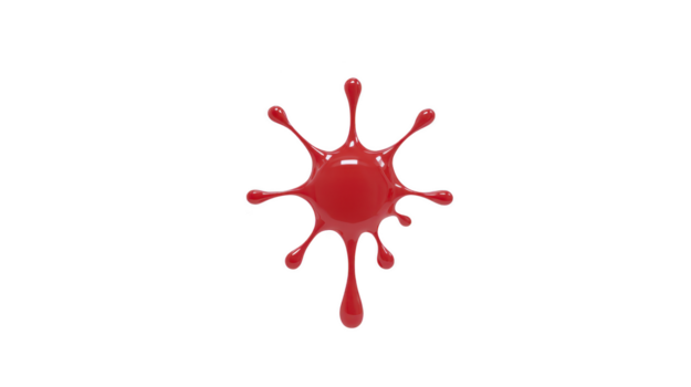 rosso dipingere spruzzo isolato su trasparenza sfondo, lucido liquido gocciolina con dinamico forma, creativo astratto arte elemento, vivace colore, adatto per disegno, energico e giocoso umore png