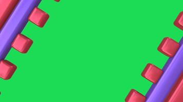 astratto 3d telaio animazione, parallasse geometria su croma chiave verde schermo video