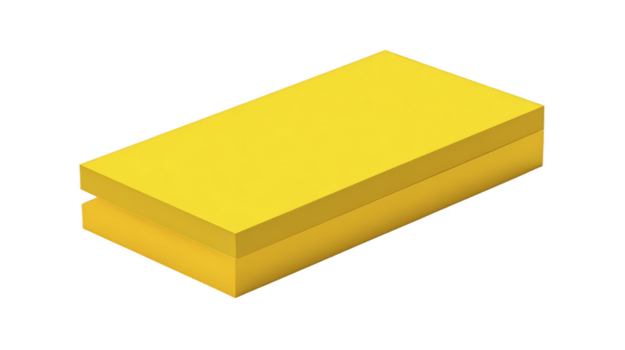 giallo rettangolare scatola, Chiuso, isolato su trasparenza sfondo, semplice confezione, vuoto superficie, adatto per Prodotto modello o marchio, minimalista e pulito design png