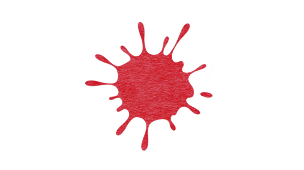 rosso dipingere spruzzata, isolato su trasparente sfondo, con strutturato superficie e irregolare forma, adatto per creativo disegno, arte progetti, o digitale illustrazione png