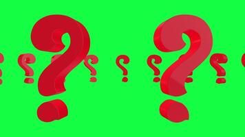 3d question mark icon animation concept of 3d question icon animation video