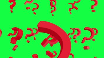 3d question mark icon animation concept of 3d question icon animations video