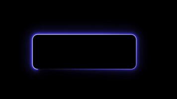 raggiante neon piazza e rettangolo frame.abstract bellissimo neon leggero telaio sfondo. astratto neon leggero rettangolo confine telaio video