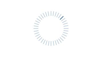 enda linje slingor i kontinuerlig cirkel rörelse läser in ikon animation. animerad lastare isolerat på transparent. webb design komponent 4k . buffert, spinnare, förladdare. användare gränssnitt element video