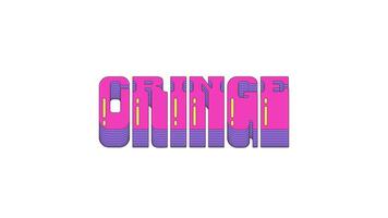 animerad ord pinsamt i dynamisk vaporwave typografi. gen z besvärlig jargong. motvilja, usch. jag Jag reaktion. slät text animering med skiktad skuggor glidning upp och ner. retro Vinka rörelse grafik video