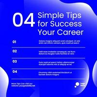Blue Tips for A Successful Career LinkedIn template